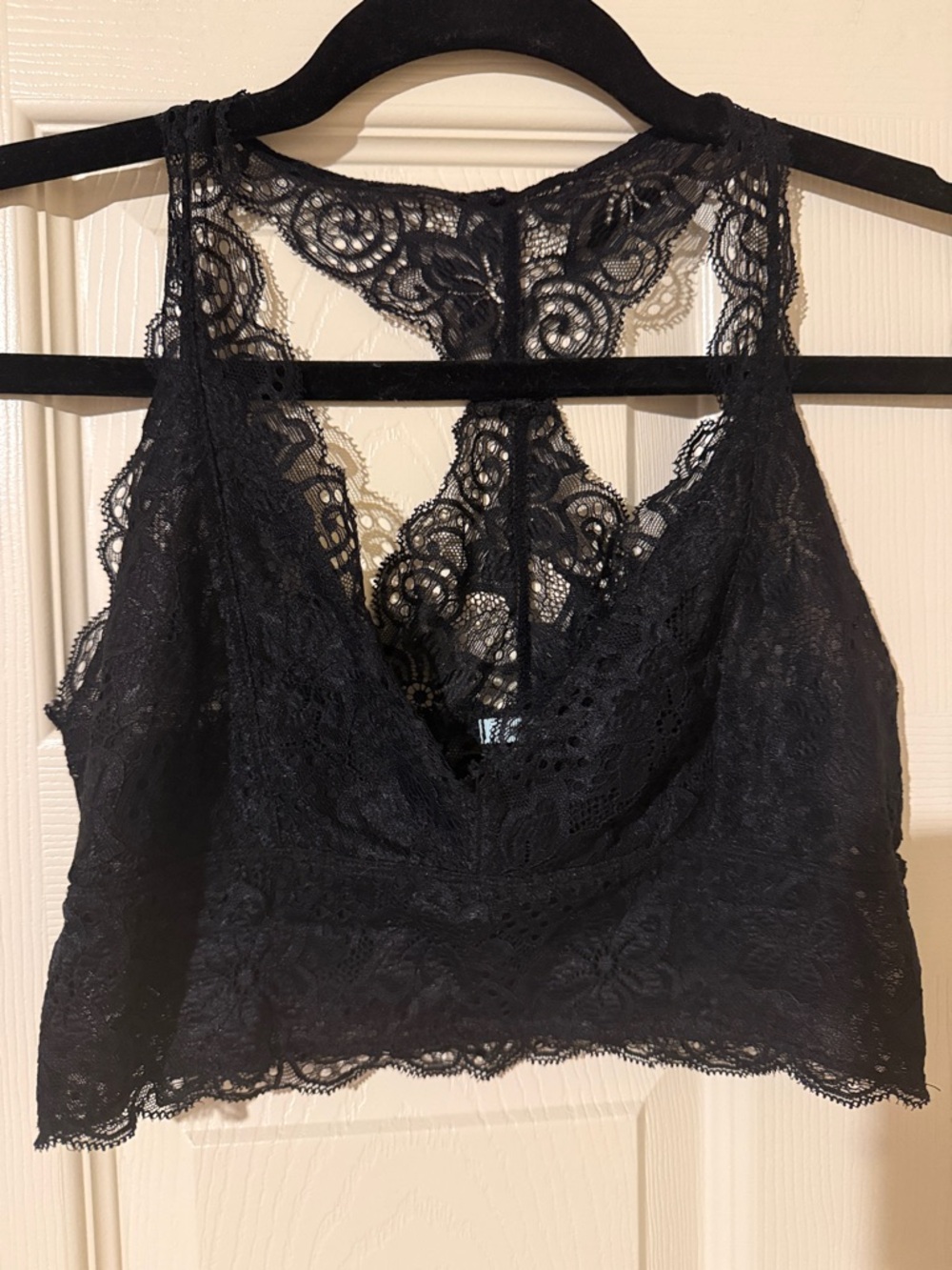 Kimchi Blue Black Lace Racerback Bralette
